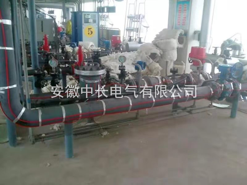 泊里中石油裝油平臺輸油管道電伴熱保溫